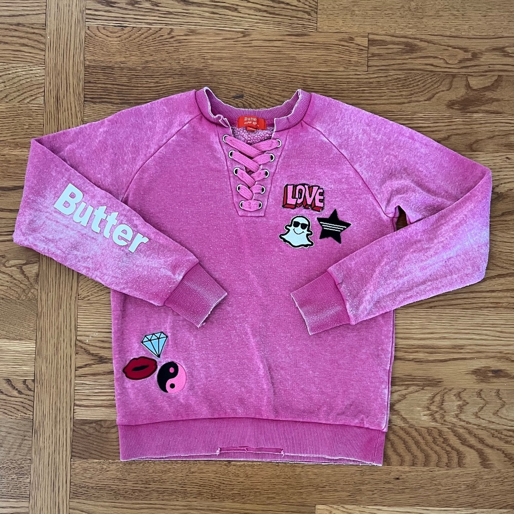 Butter Super Soft Patch Sweatshirt Size M